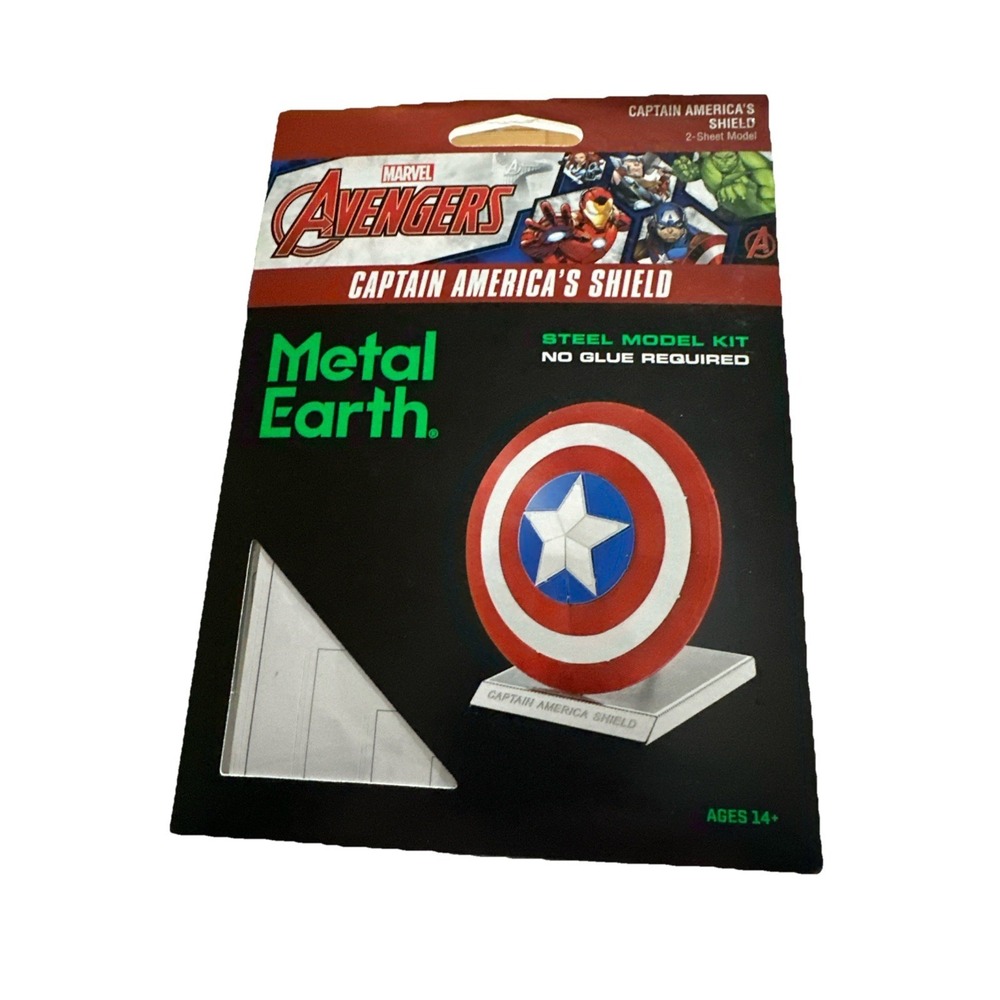 Metal Earth Captain America Shield 3D Steel Model Kit Avengers Marvel
